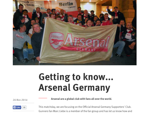 Arsenal Germany auf Arsenal.com