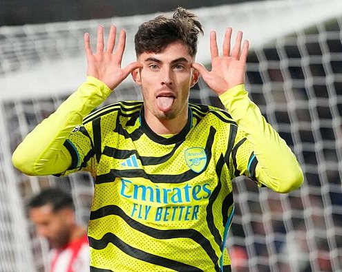 Kai Havertz feiert den Siegtreffer des Arsneal FC